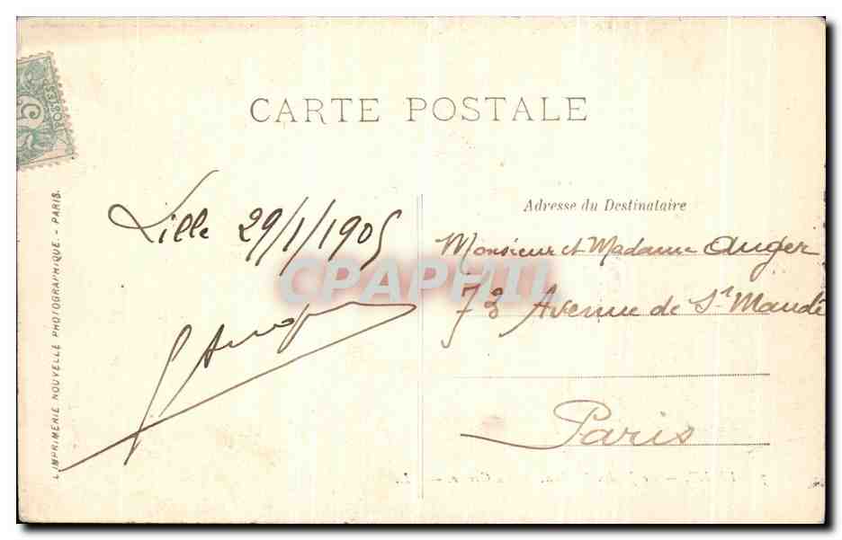 CPA La Jardin Vauban La grotte — Verso