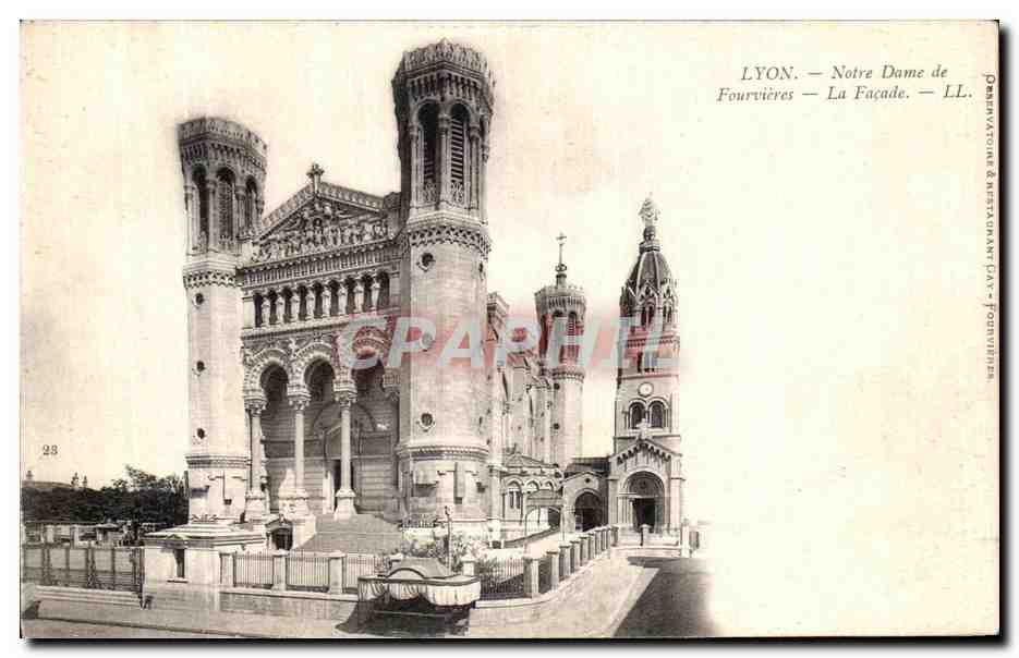 LYON — Notre Dame de Fourvières — La Façade — LL. — Danhuvitaine & Messiant Day — n°28