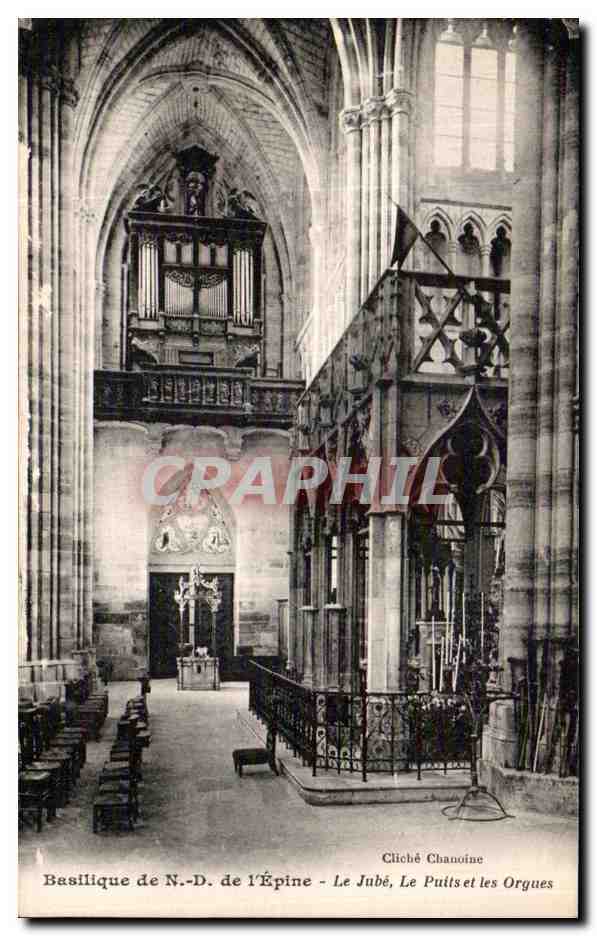 CPA Basilique de ND de l Epine Le jube Le puits et les orgues