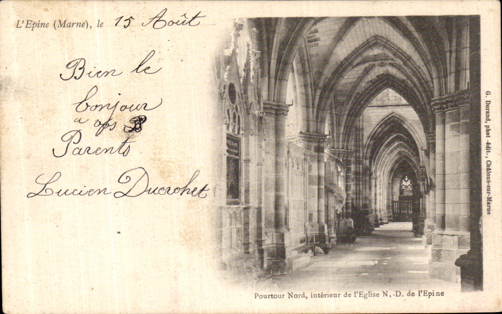 CPA Pourtour Nord interieur de l eglise ND de Lepine 