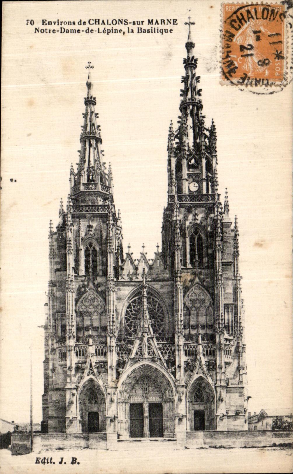 CPA Envirnos de Chalons sur Marne Notre Dame de Lepine la Basilique