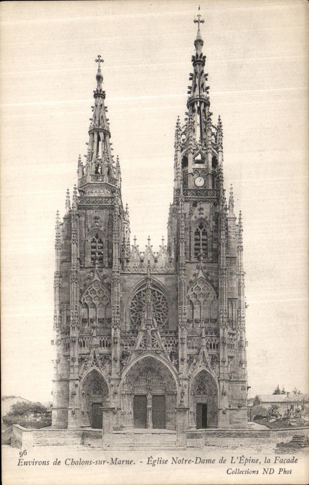 Église Notre-Dame de L'Épine, la Façade — Environs de Chalons-sur-Marne — Collections ND Phot, n°96