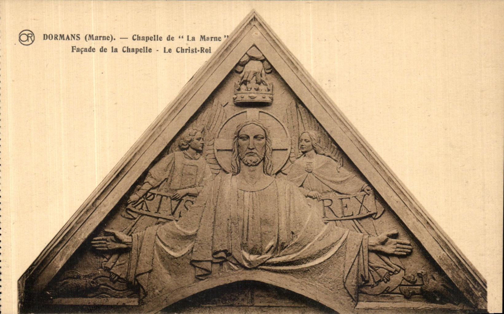 Dormans (Marne) — Chapelle de "La Marne" — Façade de la Chapelle - Le Christ-Roi