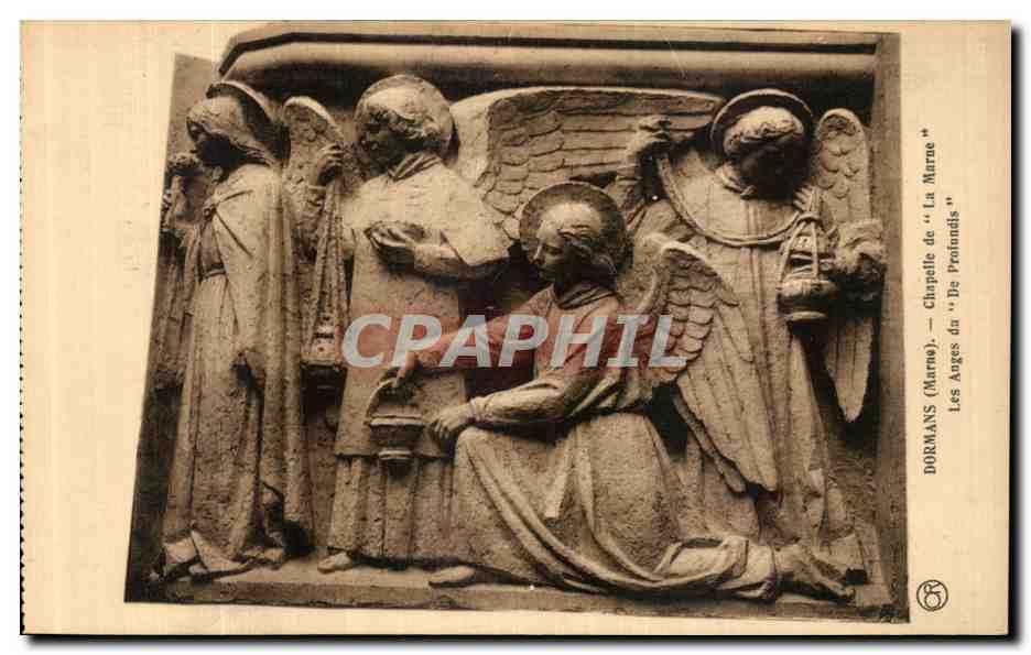 CPA Dormans Chapelle de La Marne Les Anges du De Profundis