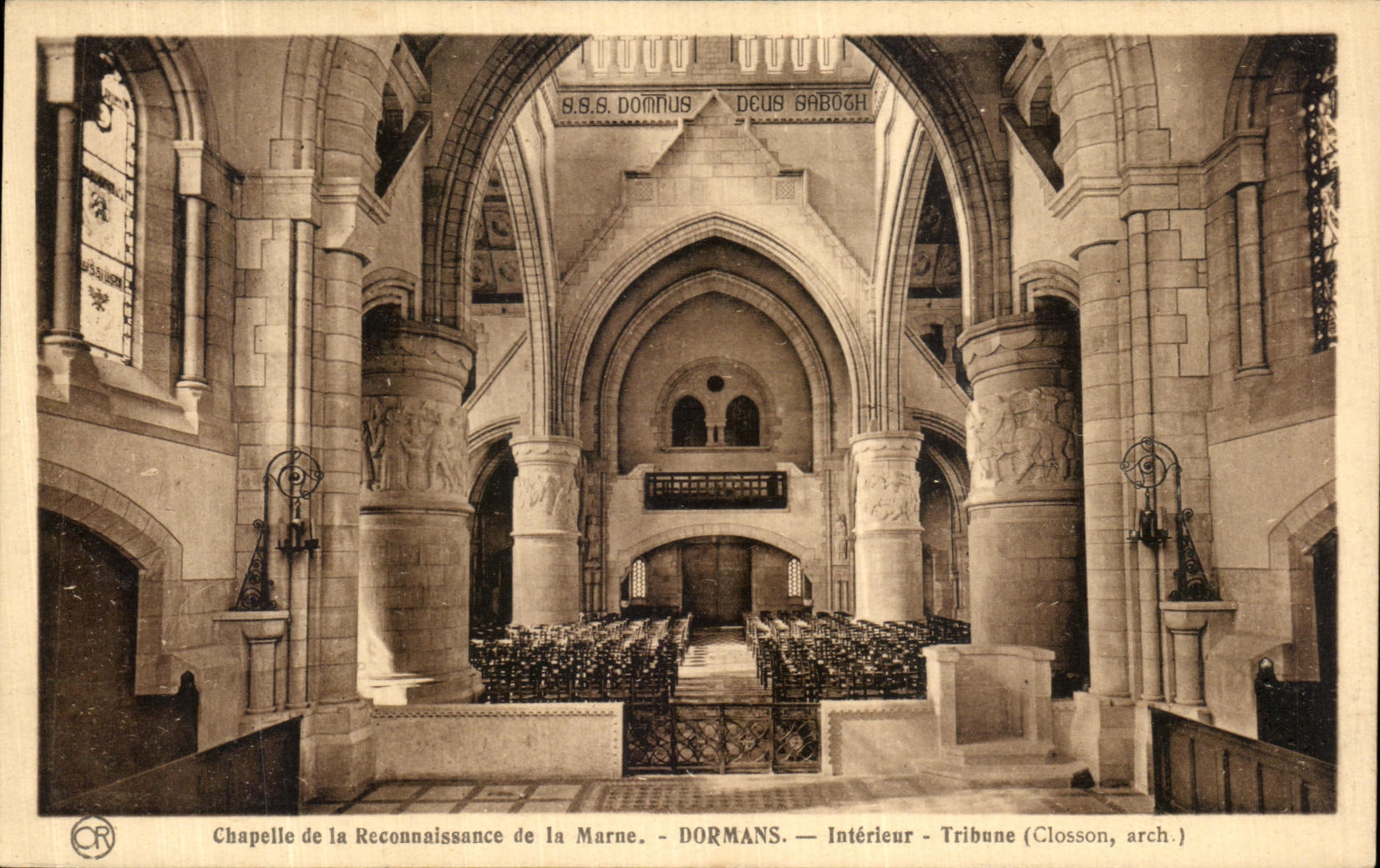 Chapelle de la Reconnaissance de la Marne - Intérieur - Tribune - Closson, arch.
