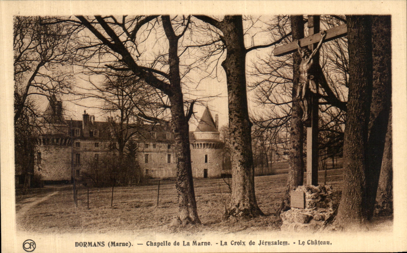 CPA Dormans Chapelle de La Marne La Croix de Jerusalem Le chateau