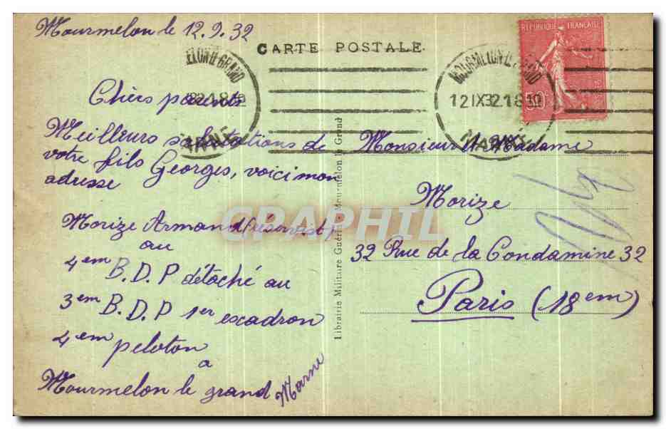 CPA Camp de Mourmelon Le nouveau Camp de Division Mourmelon Le to heures du Soir L extinction des feux Militaria — Verso