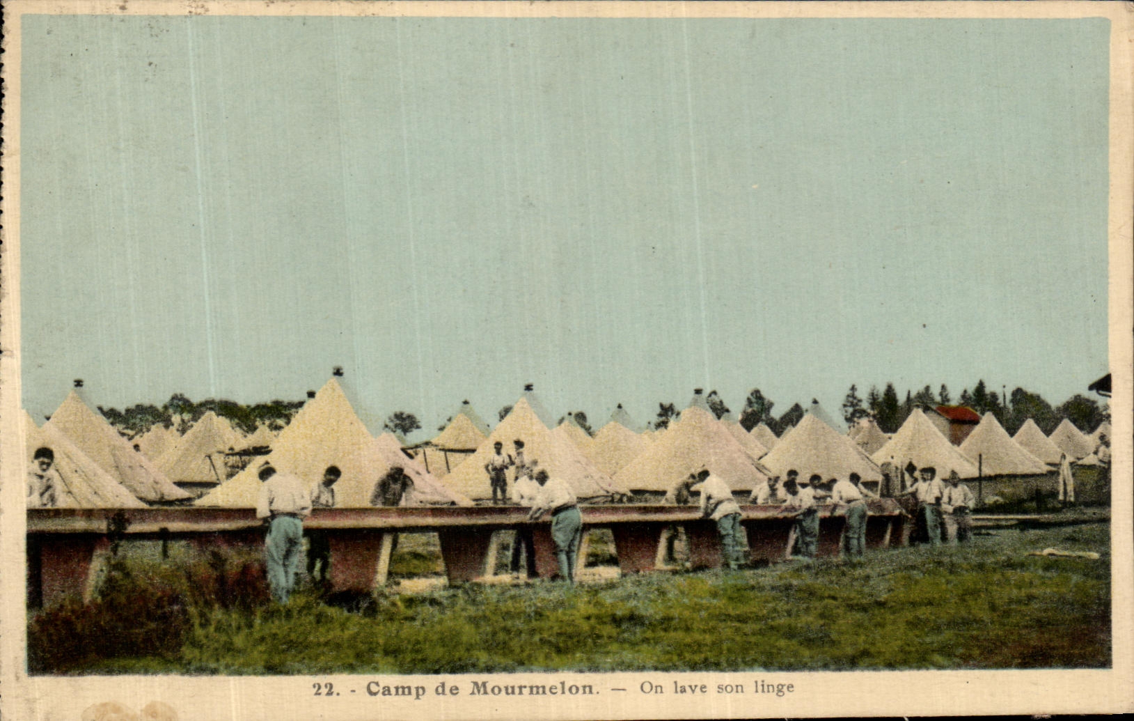 CPA Camp de Mourmelon On lave son linge Militaria 