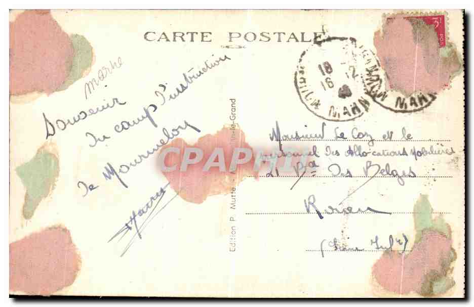 CPA Camp de Mourmelon On lave son linge Militaria  — Back