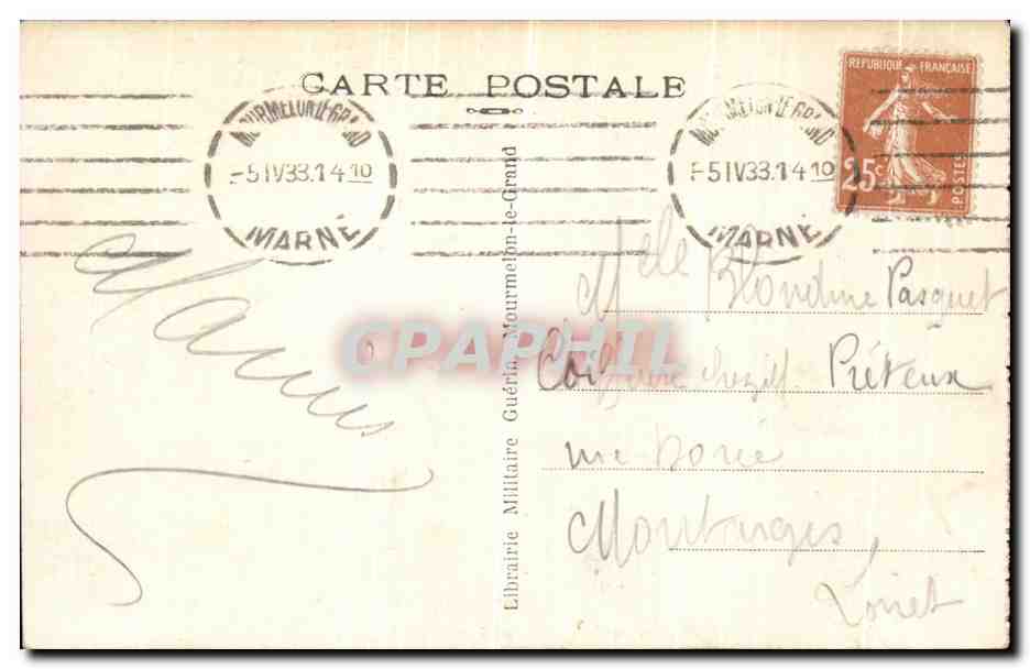 CPA Mourmelon Le Grand et entree du Camp Militaria — Back