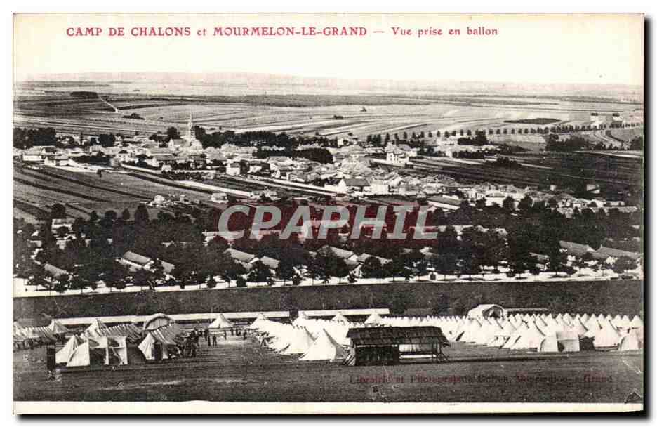 Camp de Chalons et Mourmelon-le-Grand — Vue prise en ballon — Lavandier et Photographe, Mourmelon-le-Grand