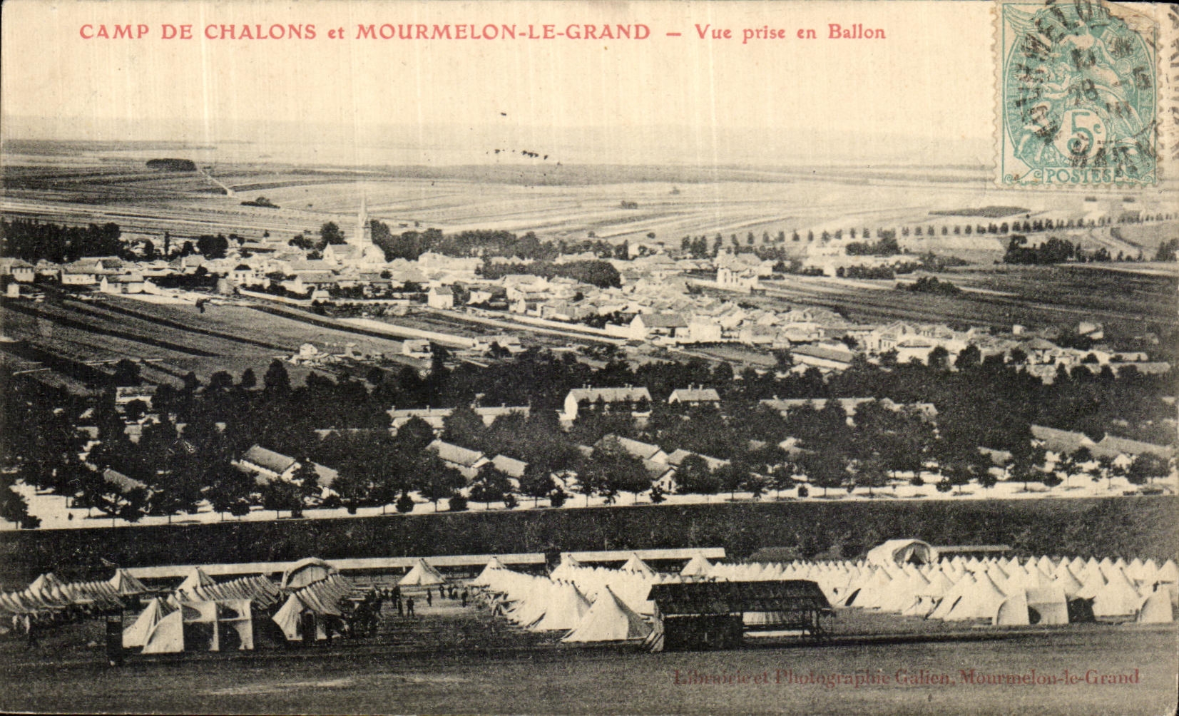 CPA Mourmelon Le Grand Camp De Chalons Vue Prise en Ballon Militaria
