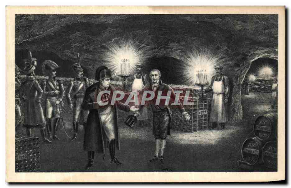 CPA Epernay Caves Moet Chandon Jean remy moet maire d Epernay recoit la visite de Napoleon 1er le 27 juillet 1807