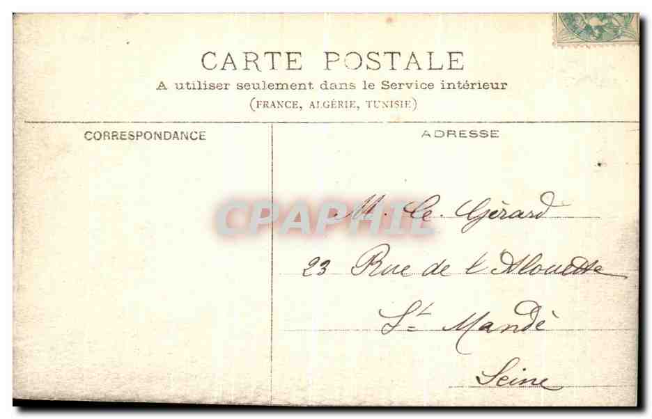 CPA Epernay Le palais de justice La gendarmerie Prison — Rückseite