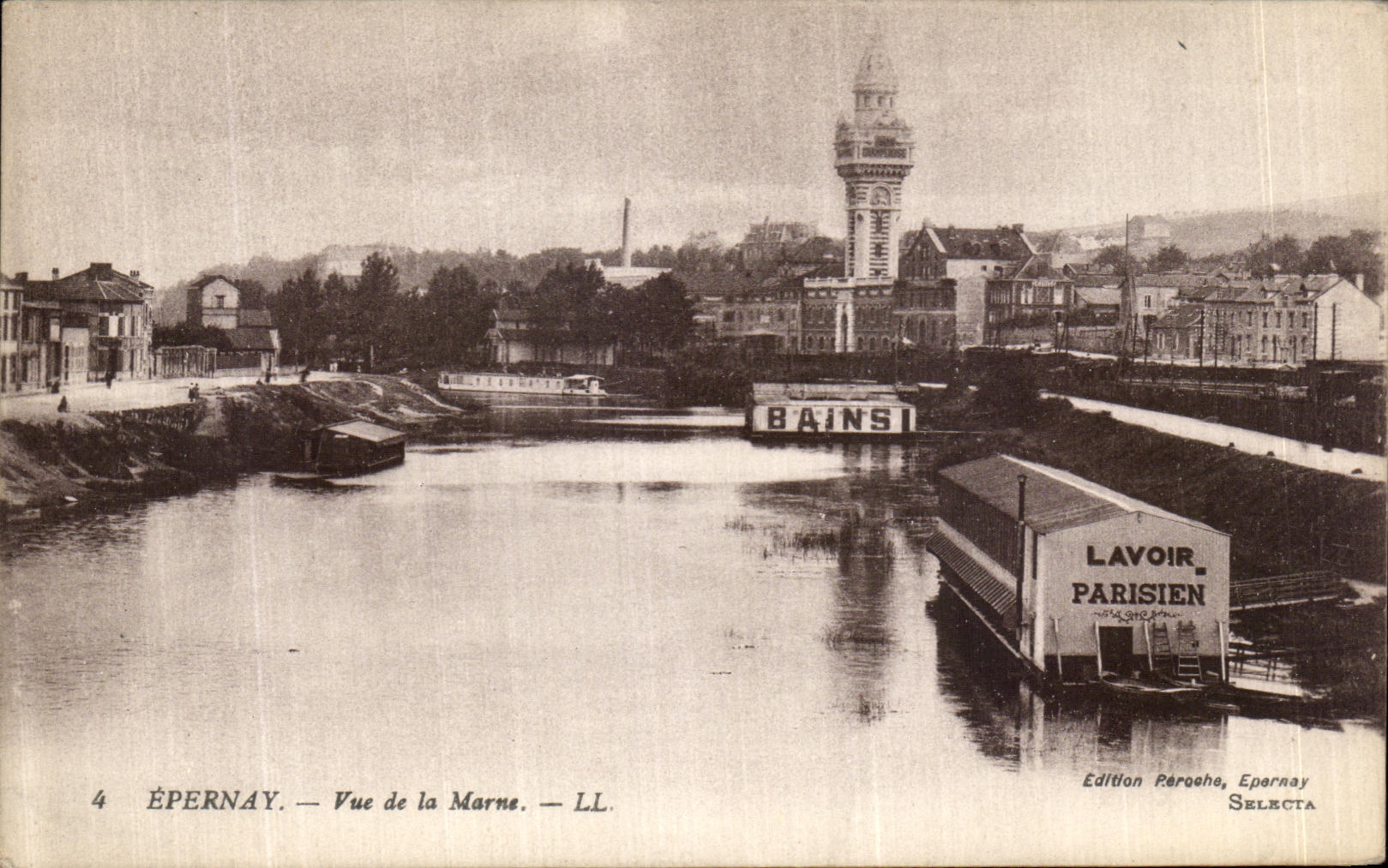 CPA Epernay Vue de la Marne Lavoir parisien 