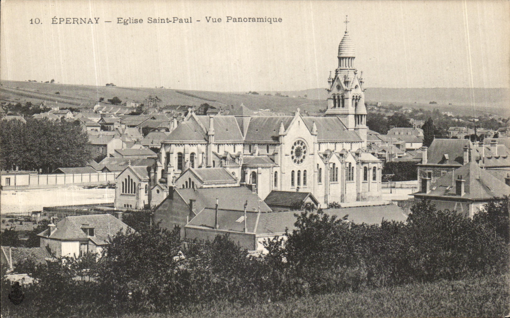CPA Epernay Eglise Saint Paul Vue Panoramique
