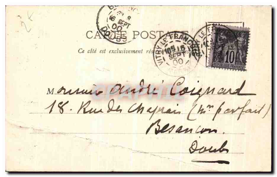 CPA Vitry Le Francois Le Porte Du Pont — Verso