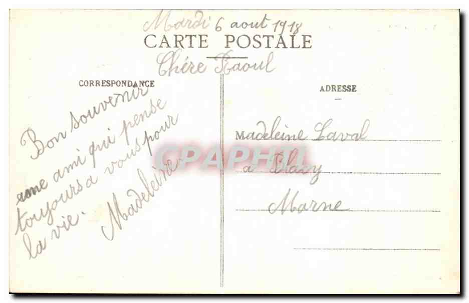 CPA Vitry Le Francois L Eglise — Verso