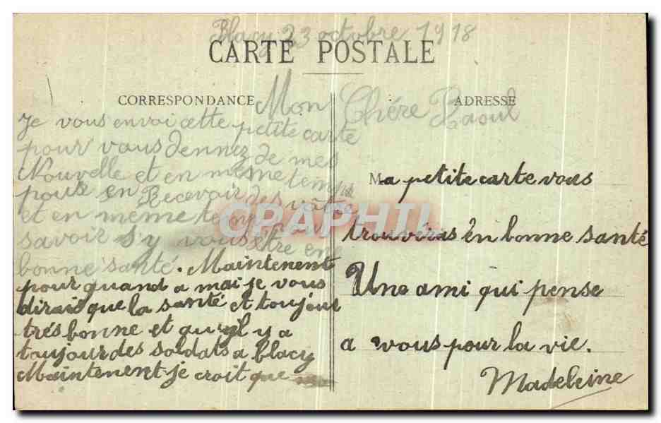 CPA Vitry Le Francois L Eglise La Place d Armes — Verso