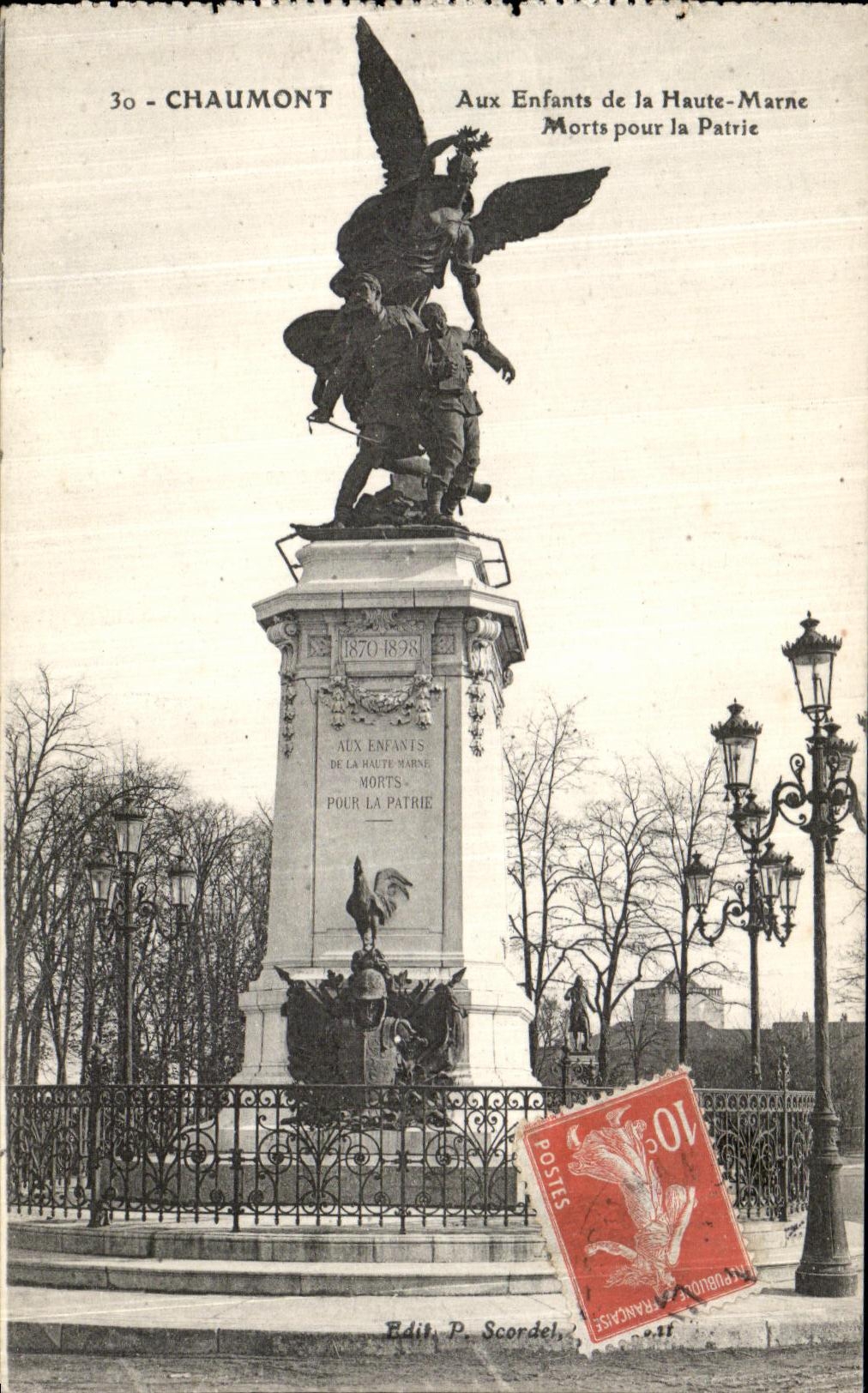 Chaumont — Monument aux Enfants de la Haute-Marne morts pour la Patrie — Edit. P. Scordel