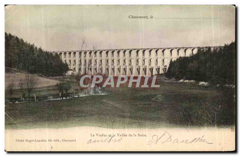 CPA Chaumont Le viaduc et la vallee de la Suize