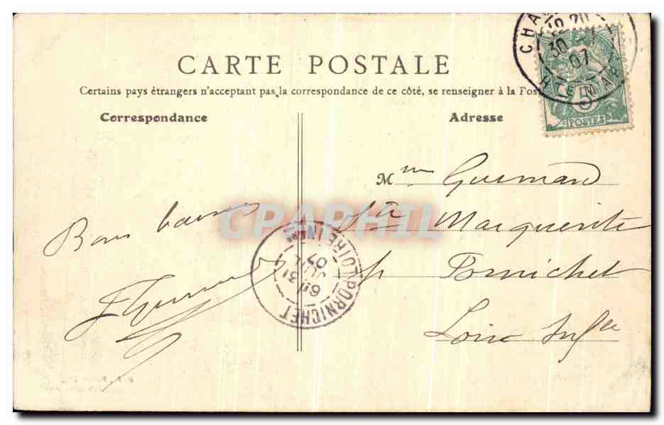 Chaumont (Haute-Marne) — Le Viaduc, ligne de Paris à Belfort — éditeur R. F. Paris — Verso