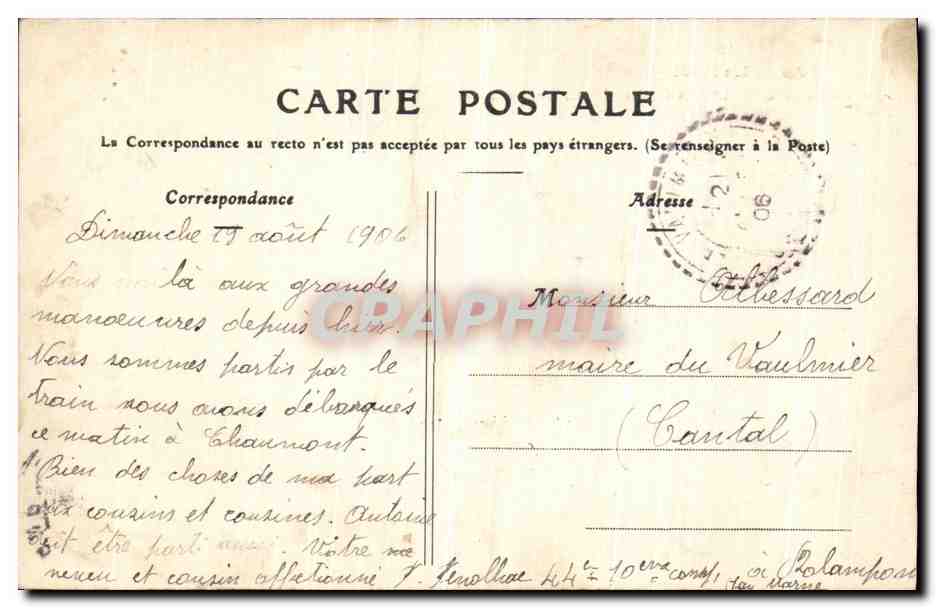 CPA La Haute Marne Le Viaduc de Chaumont Train — Rückseite