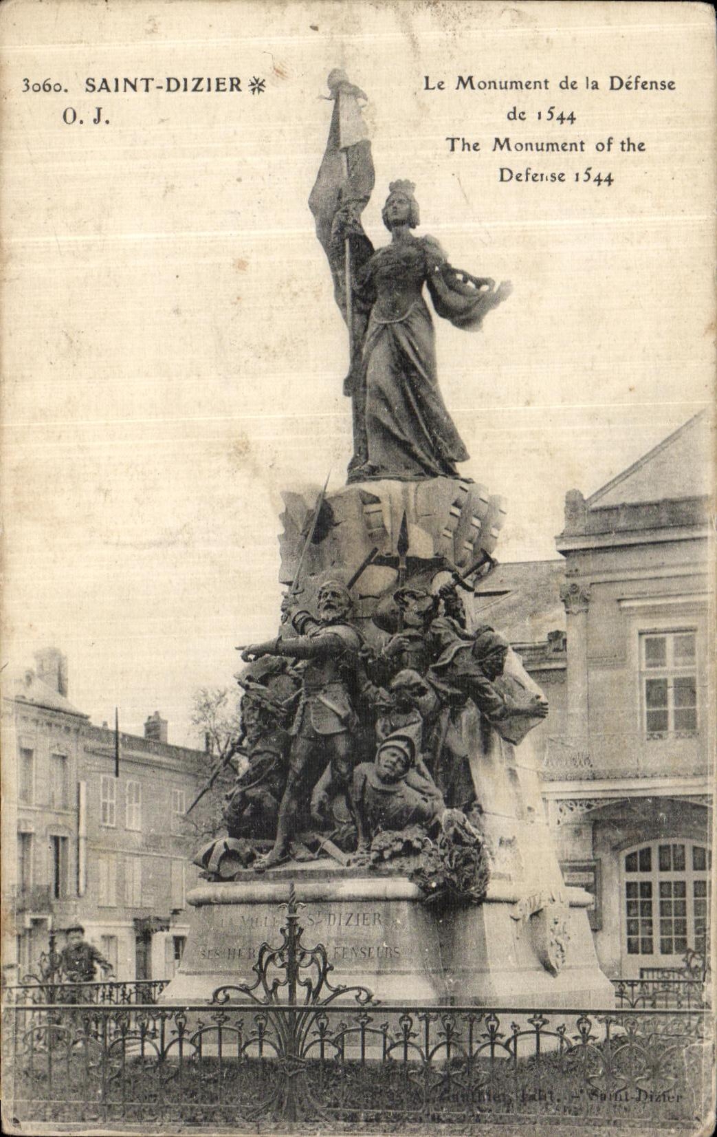 CPA Saint Dizier Le Monument de la Defense de 1544 