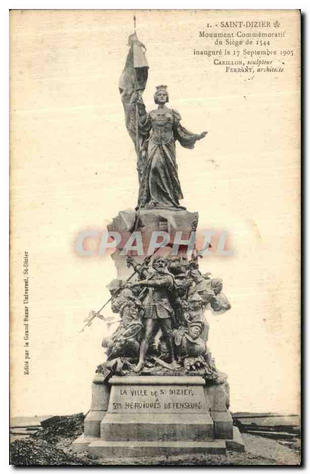 CPA Saint Dizier monument Commemoratif du Siege de 1544 Militaria