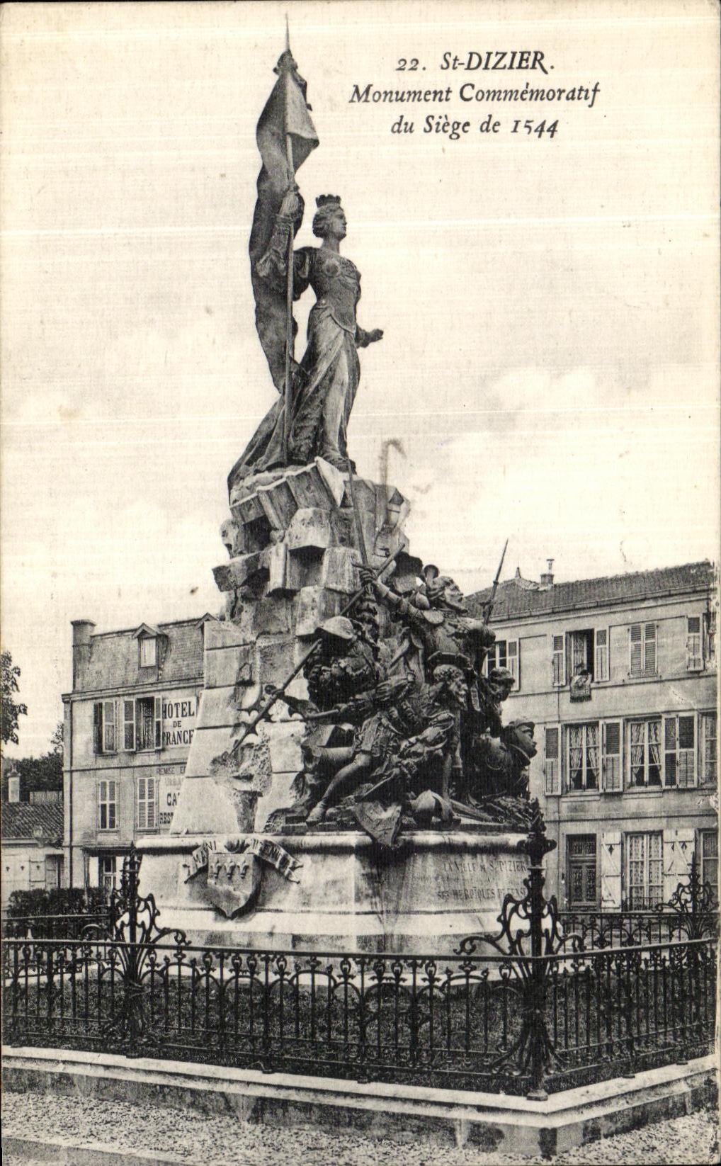 CPA Saint Dizier Monument Commemoratif du Siege de 1544 Militaria