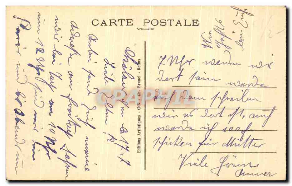Chalons-sur-Marne — L'Hôtel de Ville — Éditions Artistiques OR. Brueil — Rückseite