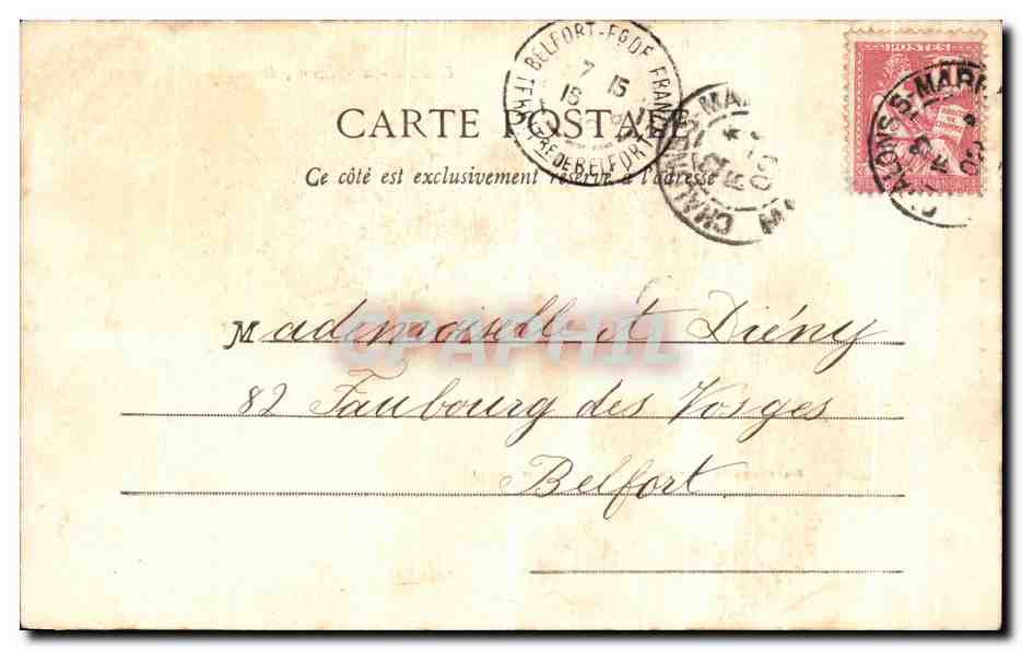 CPA Chalons Sur Marne Prefecture Prise du cours d Ormesson  — Verso