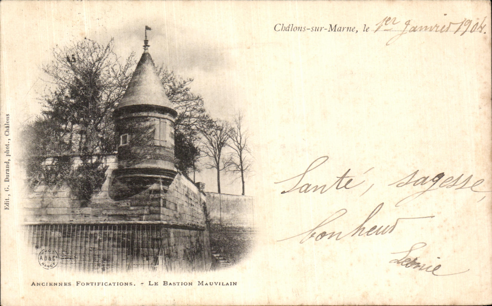 CPA Chalons Sur Marne Anciennes fortifications Le bastion Mauvilain 