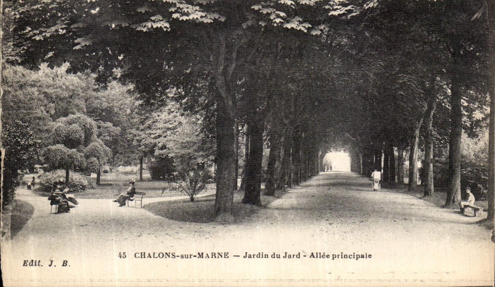 Chalons-sur-Marne — Jardin du Jard — Allée principale — Edit. J. B.