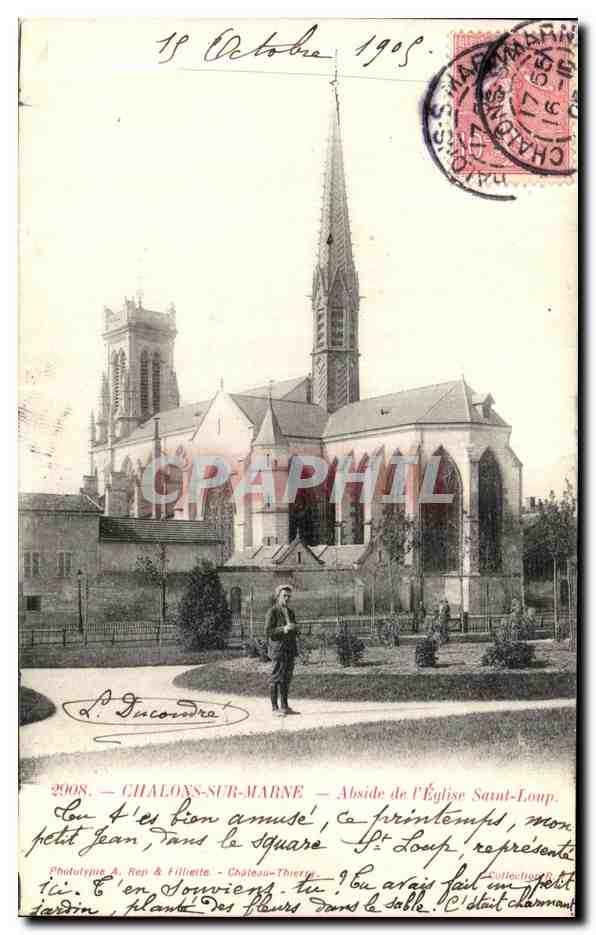 CPA Chalons Sur Marne Abside de l Eglise Saint Loup