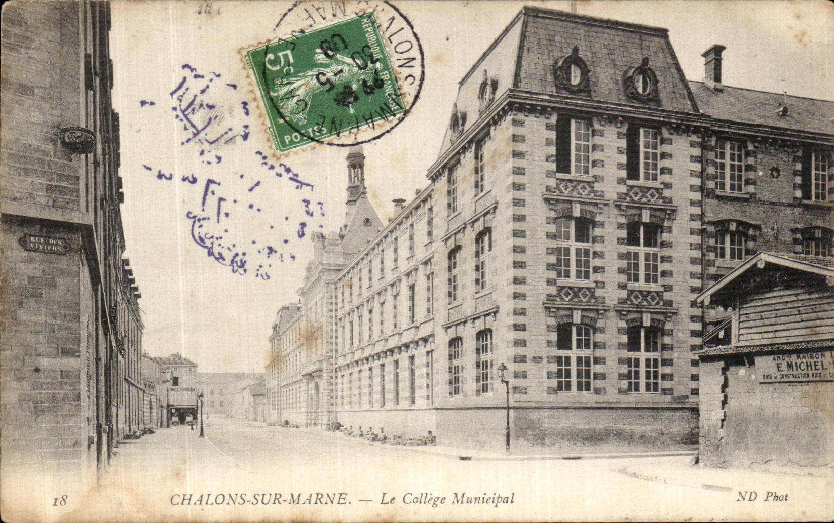 CPA Chalons Sur Marne Le College Municipal