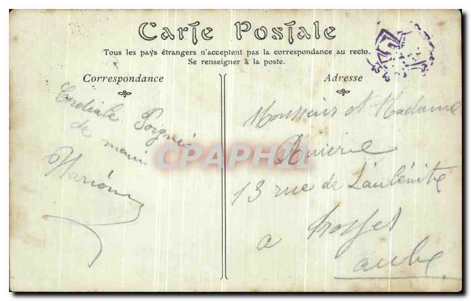 CPA Chalons Sur Marne Le College Municipal — Verso