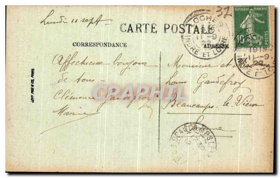 CPA Loches Chateau Royal Vitrail de l oratoire d Anne de Bretagne — Rückseite