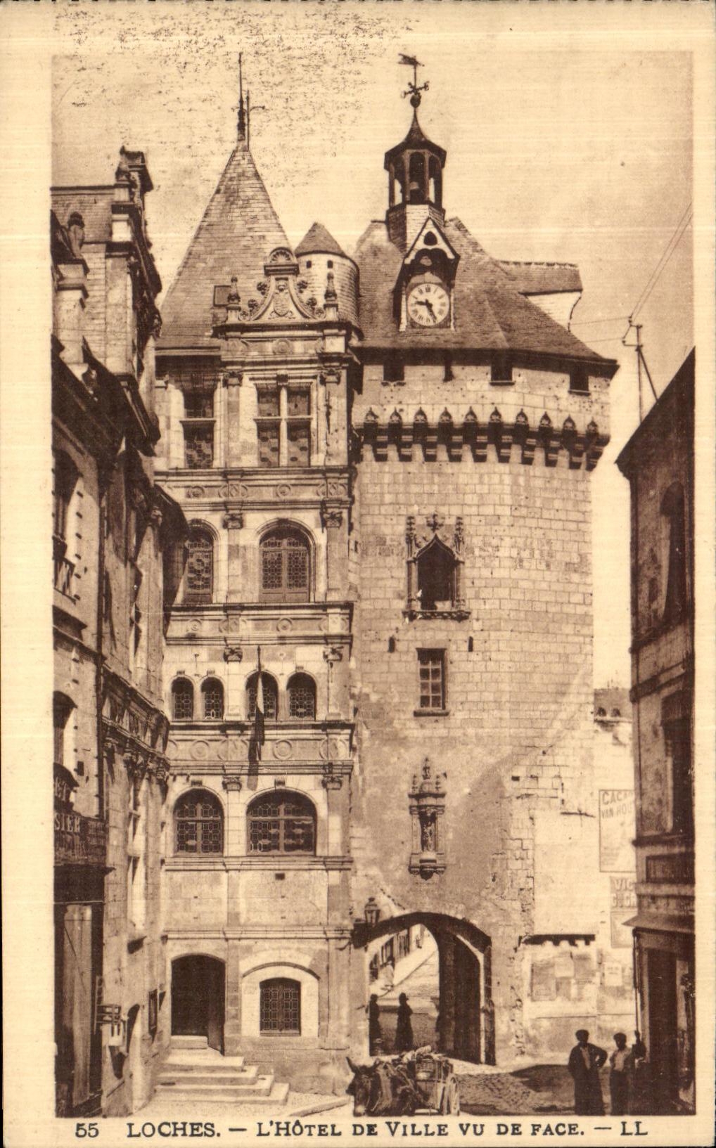 CPA Loches L Hotel De Ville Vu De Face