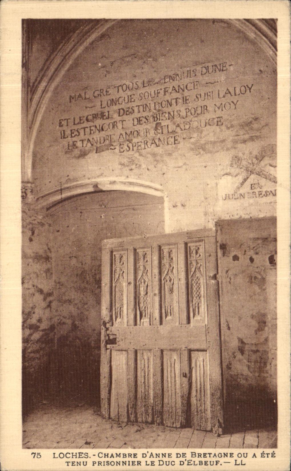 CPA Loches Chambre D Anne De Bretagne Ou A Ete Tenu Prisonnier Le Duc D Elbeuf