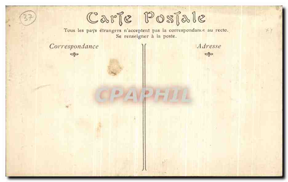 CPA Amboise Hotel de Ville Cheminee de la Salle du Conseil — Rückseite