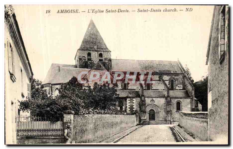 CPA Amboise L Eglise Saint Denis
