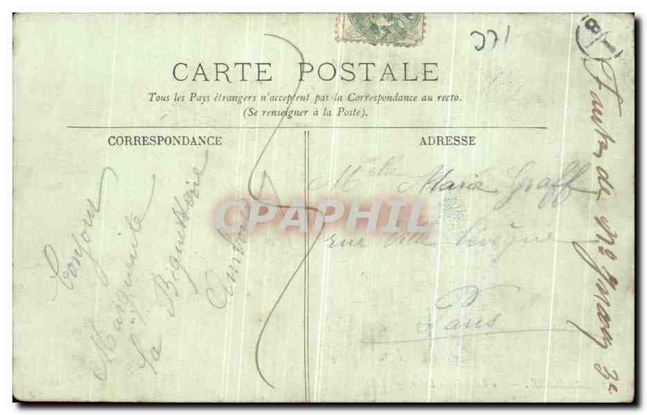 CPA Loches Le Leve de la Loire — Rückseite