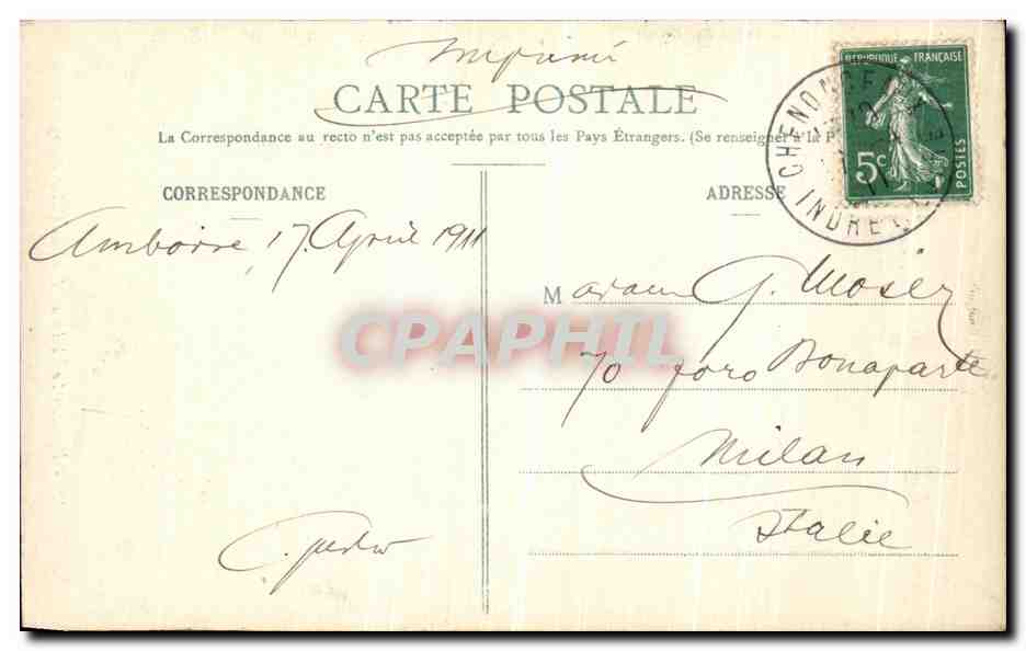 CPA Amboise Eglise Le Christ au Tombeau — Rückseite