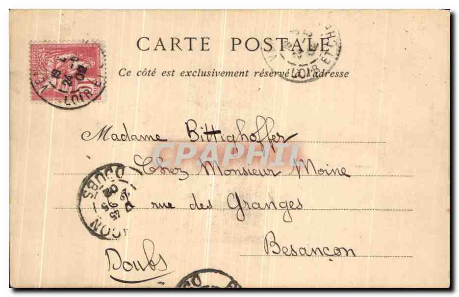 CPA Amboise Chateau La Chasse de Saint Hubert Dessus de POrte de la Chapelle — Rückseite