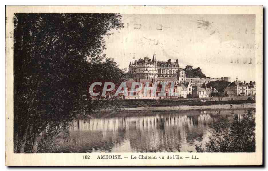CPA Amboise Le Chateau vu de I lle