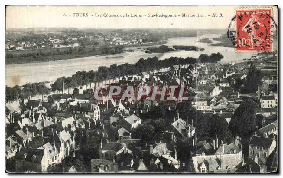 CPA Tours Les Coteaux de la Loire Ste Radegonde Marmoutier