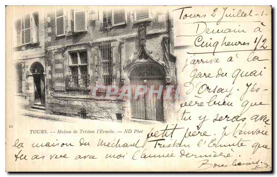 CPA Tours Maison de Tristan L Ermite 