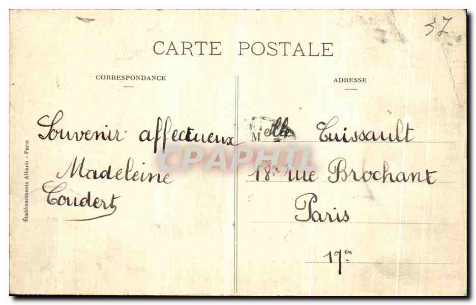 CPA Tours Jardin Botanique — Rückseite