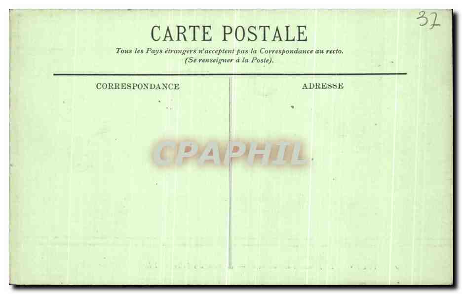 CPA Tours Le Nouvel Hotel de Ville La Salle des Fetes  — Rückseite